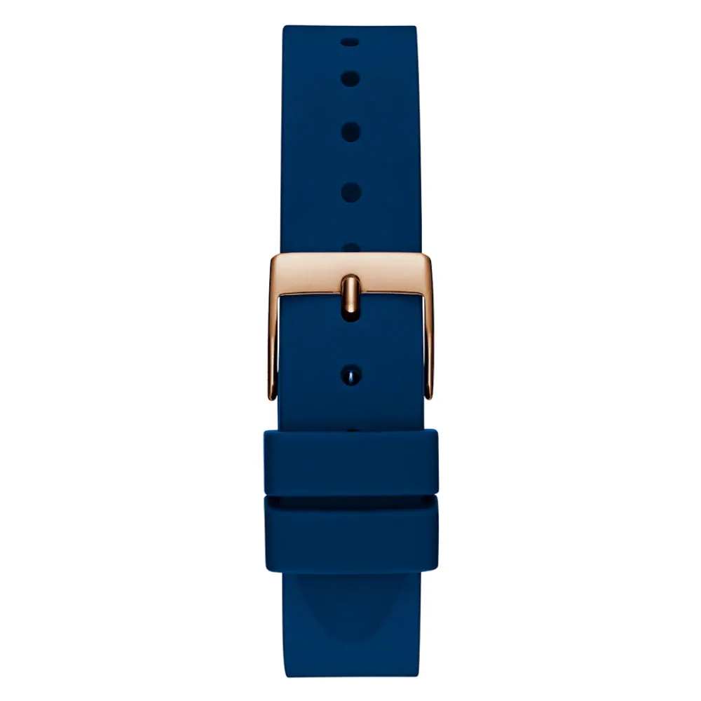 Jewelry Guess Watches Guess 40th Iconic Logo Analog Blue Silicone Strap Women Watch GW0745L4