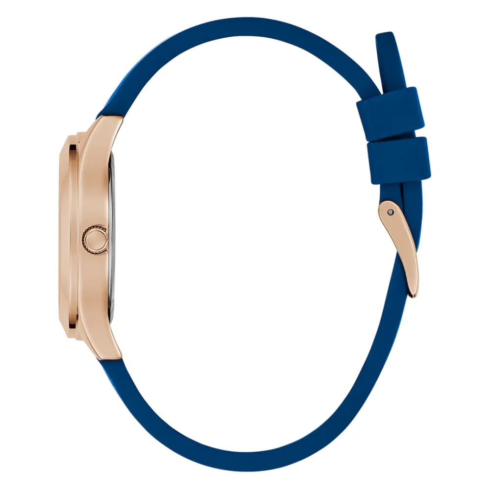 Jewelry Guess Watches Guess 40th Iconic Logo Analog Blue Silicone Strap Women Watch GW0745L4