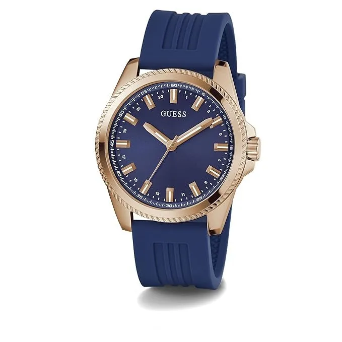 Jewelry Guess Watches Guess Analog Blue Silicon Strap Unisex Watch GW0639G3