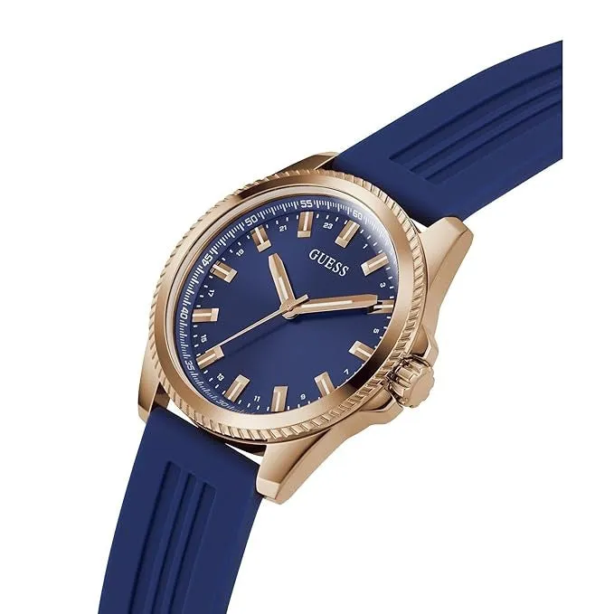 Jewelry Guess Watches Guess Analog Blue Silicon Strap Unisex Watch GW0639G3