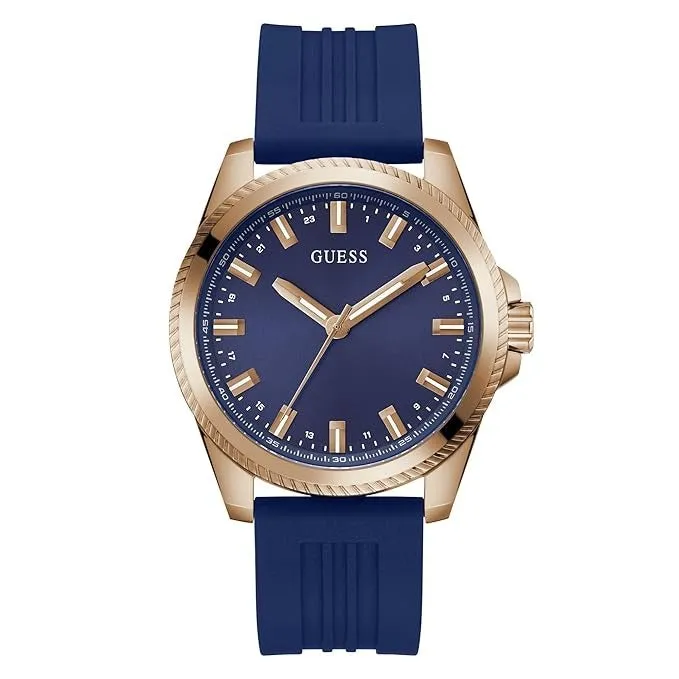 Jewelry Guess Watches Guess Analog Blue Silicon Strap Unisex Watch GW0639G3