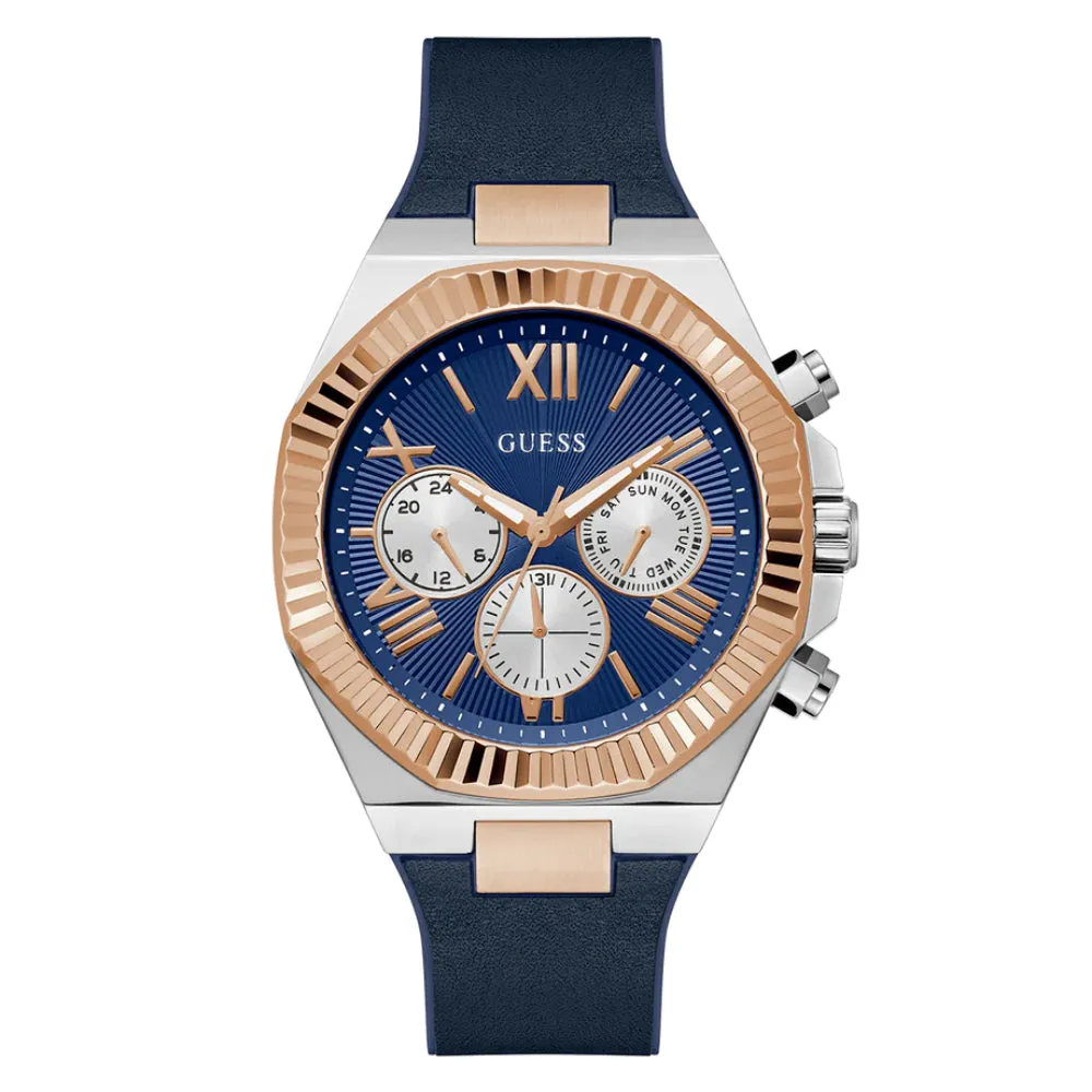 Jewelry Guess Watches Guess Analog Blue Silicone Strap Men Watch GW0791G2