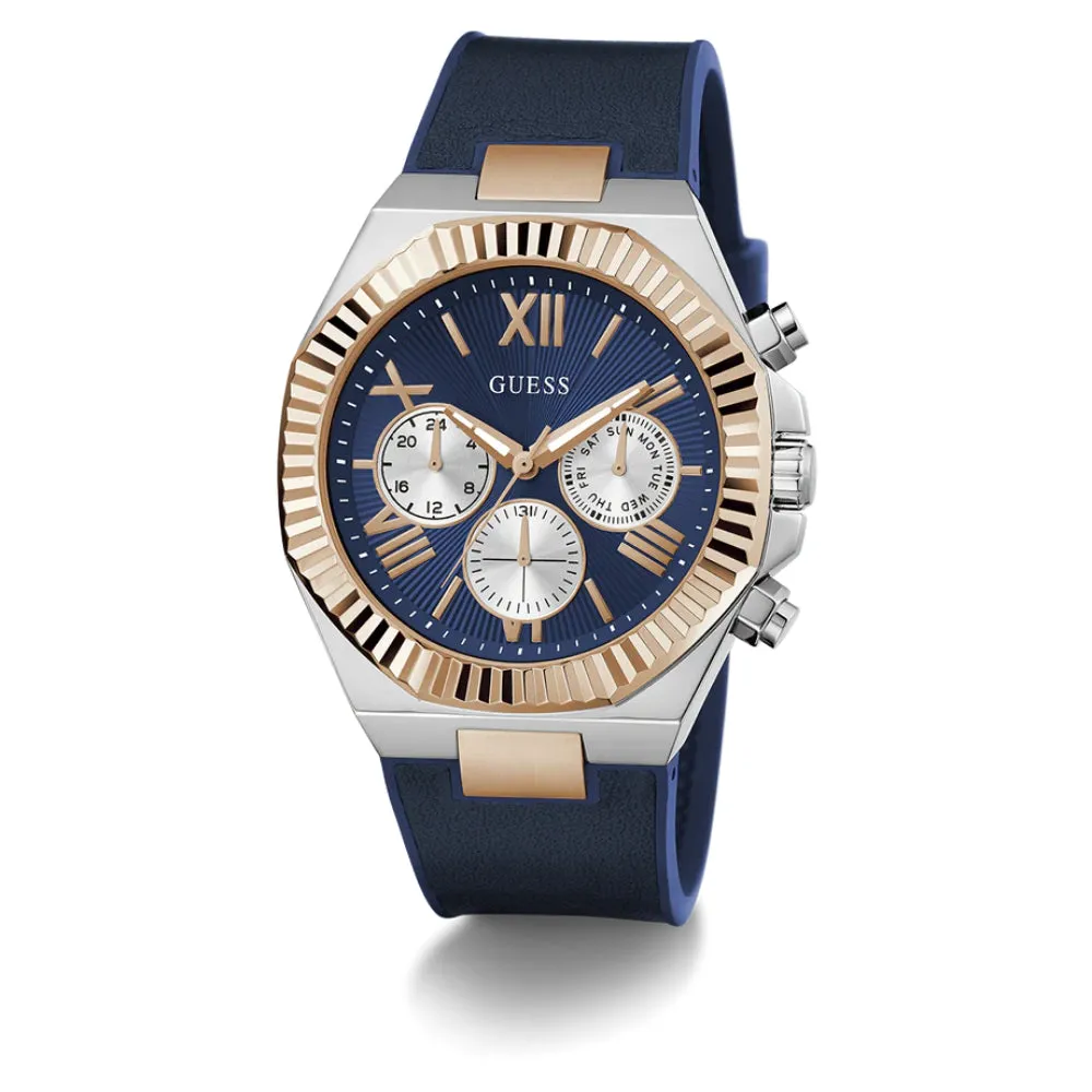 Jewelry Guess Watches Guess Analog Blue Silicone Strap Men Watch GW0791G2