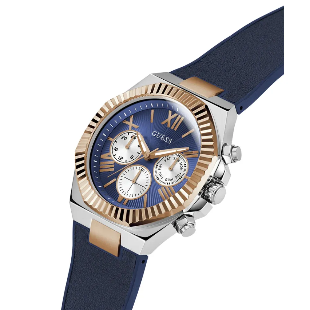 Jewelry Guess Watches Guess Analog Blue Silicone Strap Men Watch GW0791G2