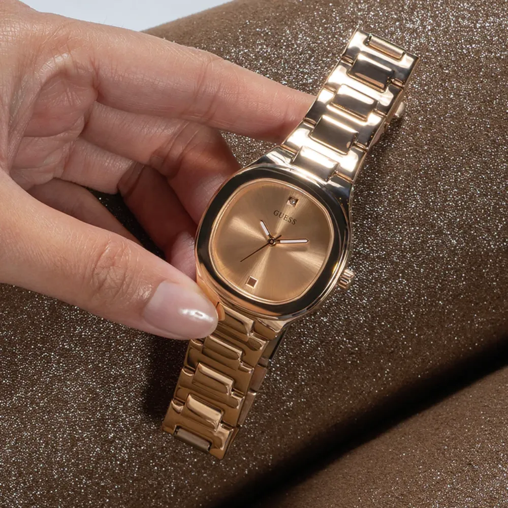Jewelry Guess Watches Guess Analog Rose Gold Stainless Steel Strap Women Watch GW0615L3