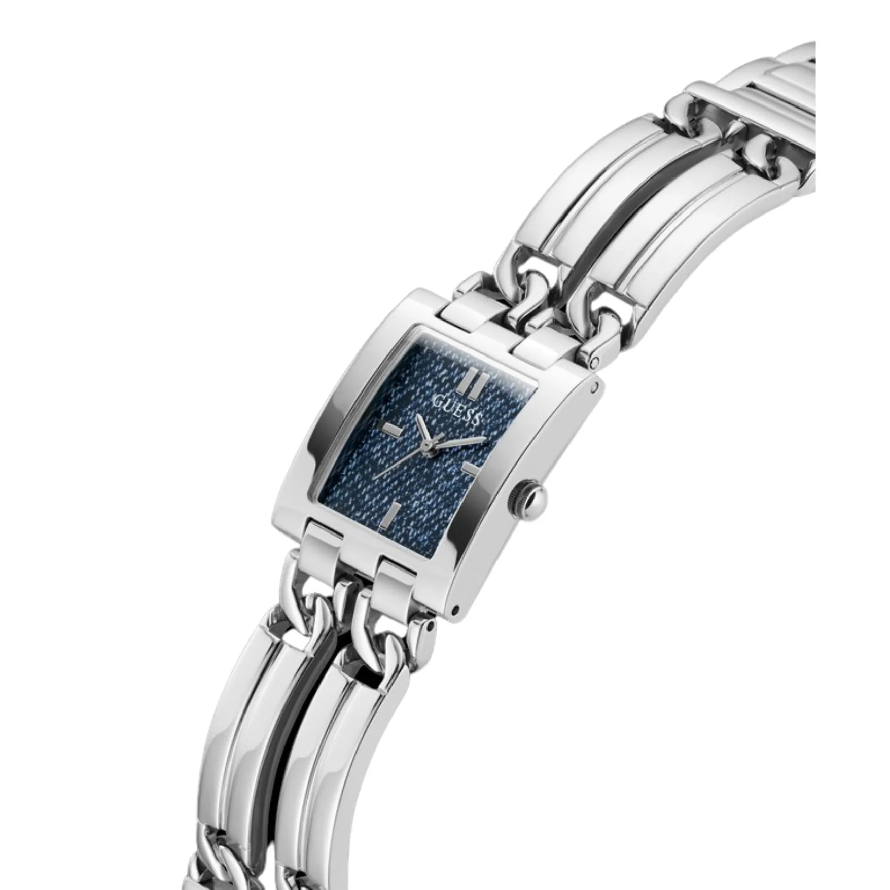 Jewelry Guess Watches GUESS DENIM DIAL SILVER CHAIN LADIES WATCH GW0807L1