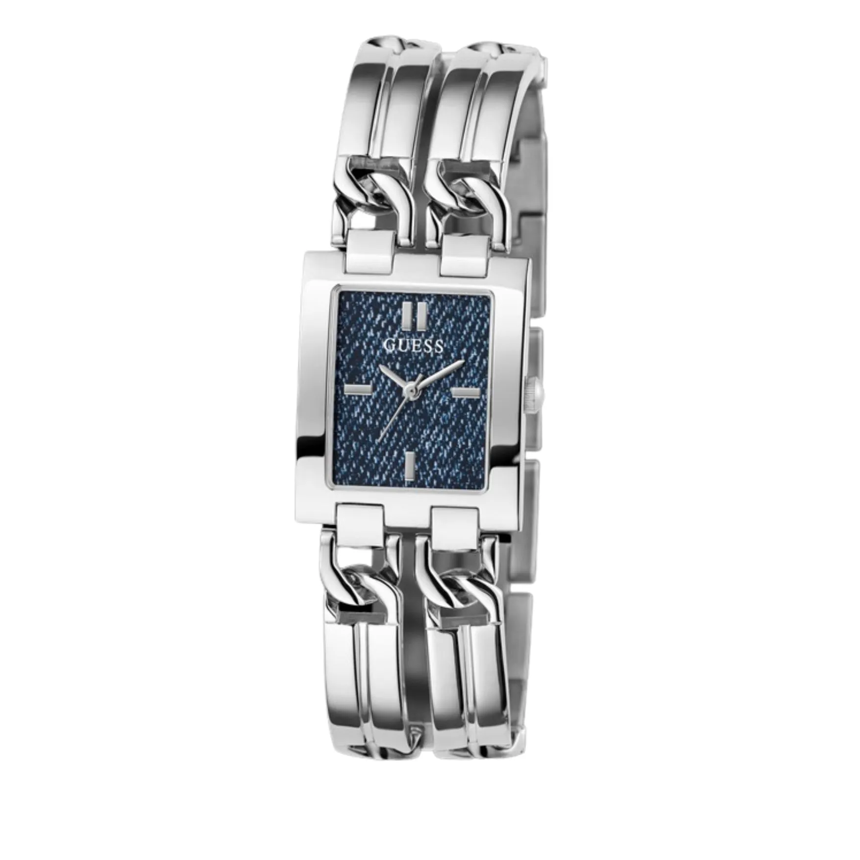 Jewelry Guess Watches GUESS DENIM DIAL SILVER CHAIN LADIES WATCH GW0807L1