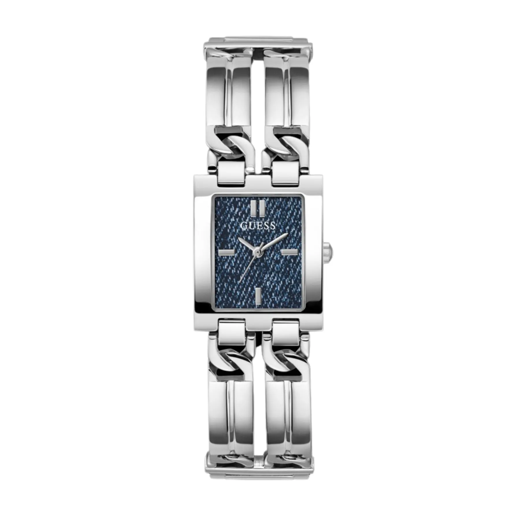 Jewelry Guess Watches GUESS DENIM DIAL SILVER CHAIN LADIES WATCH GW0807L1