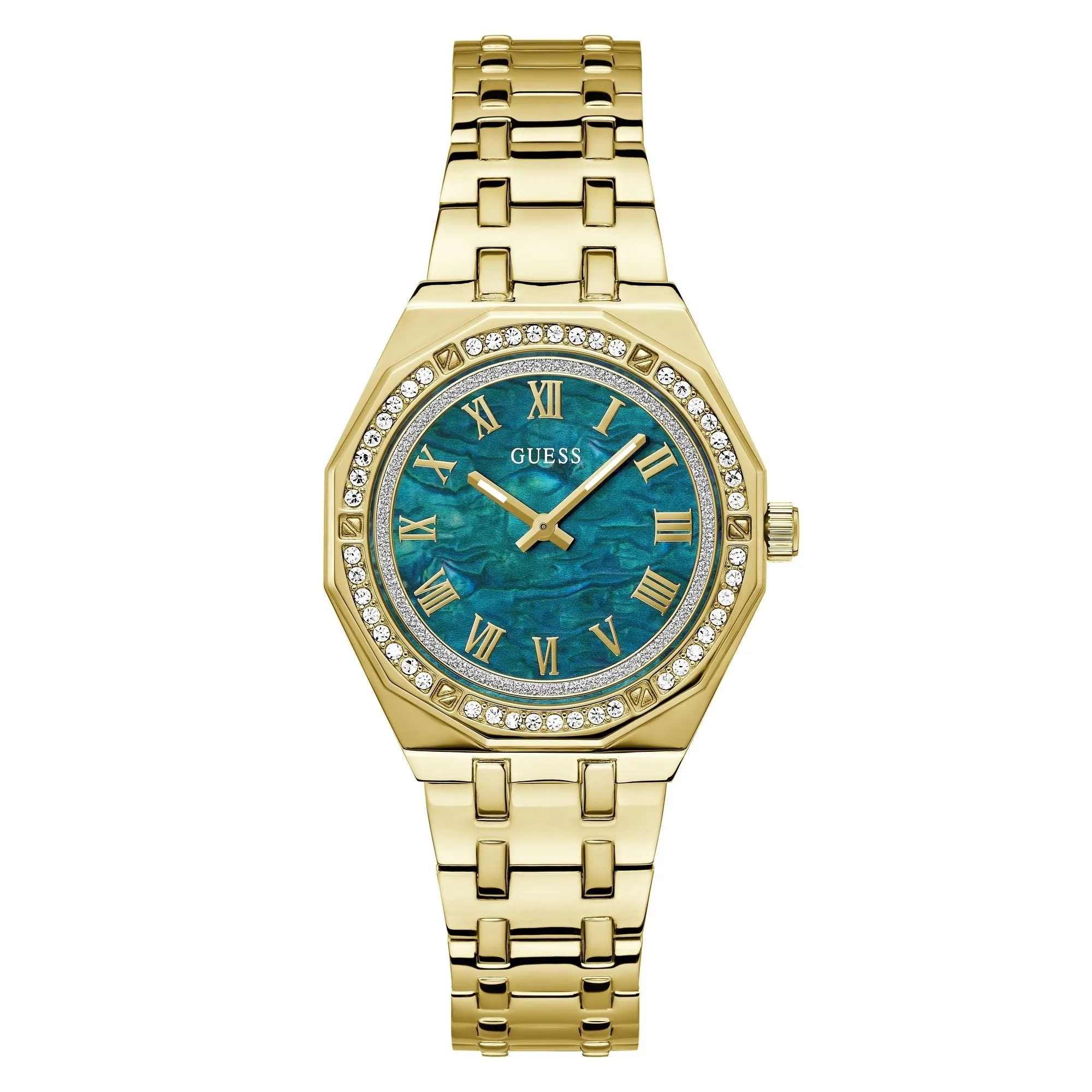Jewelry Guess Watches Guess Desire Women Green Dial Quartz Gold Analog Watch GW0770L2