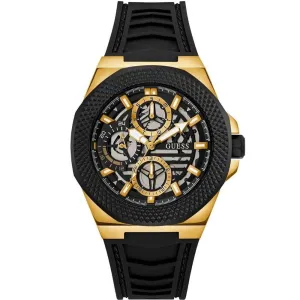 Jewelry Guess Watches Guess Front-Runner 2 Tone Black Silicone Men's Watch GW0577G2