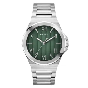Jewelry Guess Watches Guess Vinyl Men Green Dial Quartz Analog Watch GW0789G1