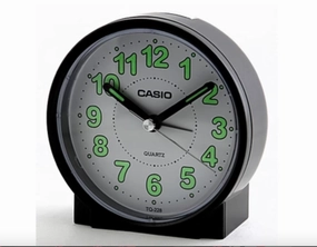 Jewelry_Casio_Watches Casio Analog Clock Round Beeper Sound Alarm, White Face - 2 colours available