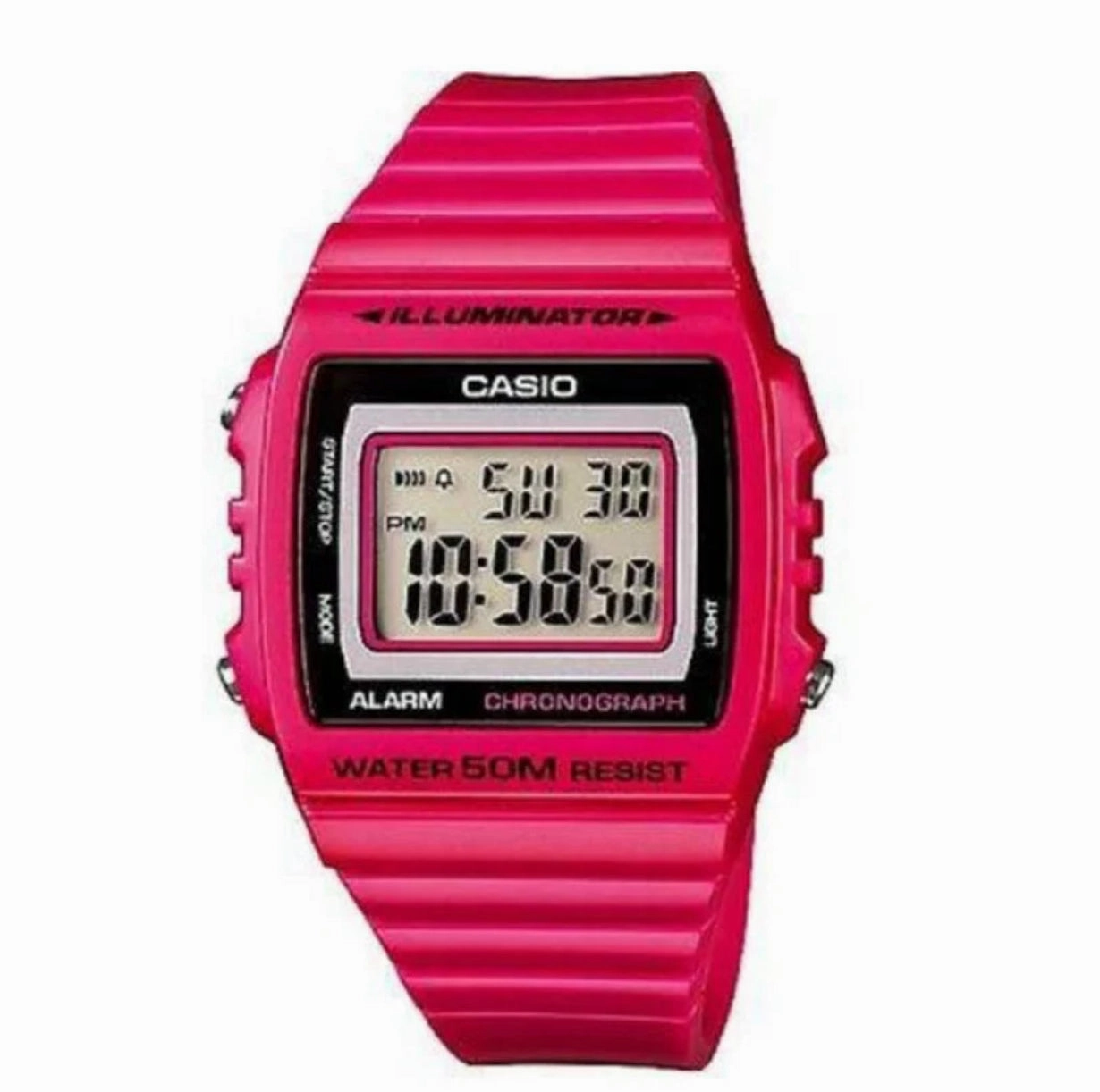 Jewelry_Casio_Watches Casio Auto Illum LED Light Pink Resin Band