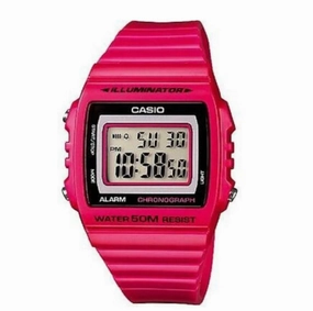Jewelry_Casio_Watches Casio Auto Illum LED Light Pink Resin Band