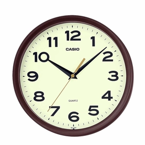 Jewelry_Casio_Watches Casio Dark Brown Circle Wall Clock