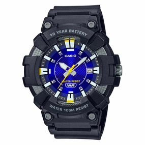 Jewelry_Casio_Watches Casio Duo Blue Face/Black Resin Band Watch