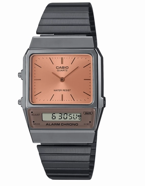 Jewelry_Casio_Watches Casio Duo Nostalgic Orange/Grey Resin Watch