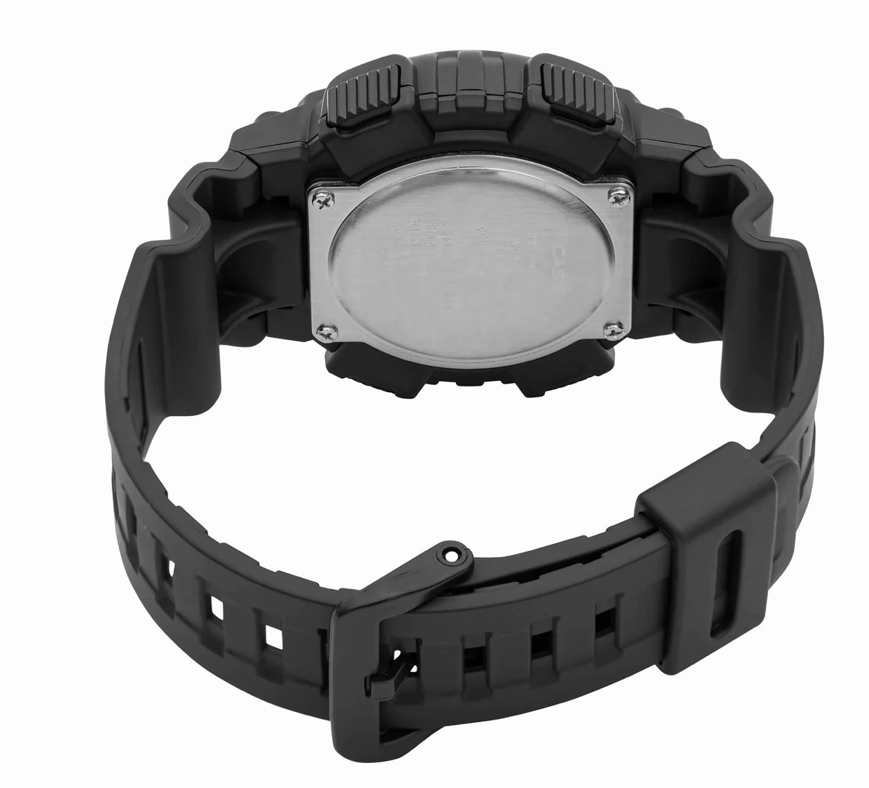 Jewelry_Casio_Watches Casio Gents Black Face/ Gold ACC, Black Resin Band