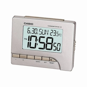 Jewelry_Casio_Watches Casio Grey Date & Time Digital Alarm Clock