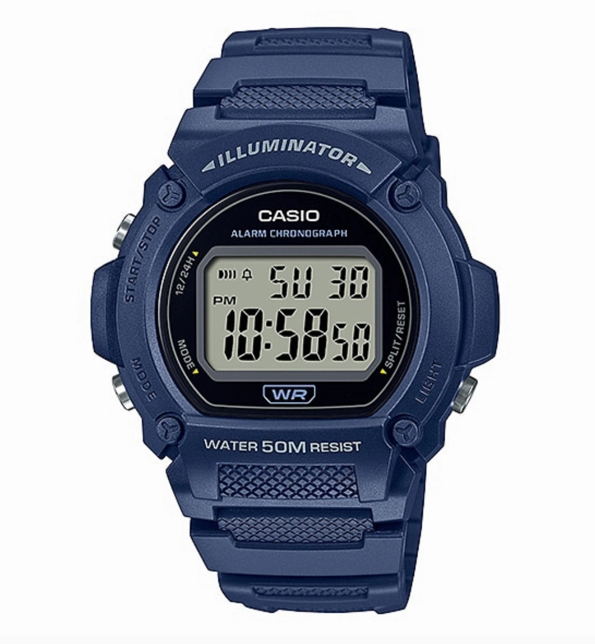 Jewelry_Casio_Watches Casio Illuminator Digital Led Light Black Case/Resin Band Watch