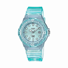 Jewelry_Casio_Watches Casio Ladies Ana Transparent Blue Resin Watch