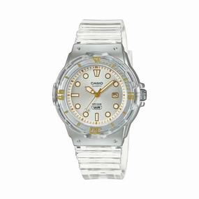 Jewelry_Casio_Watches Casio Ladies Ana Transparent White Resin Watch