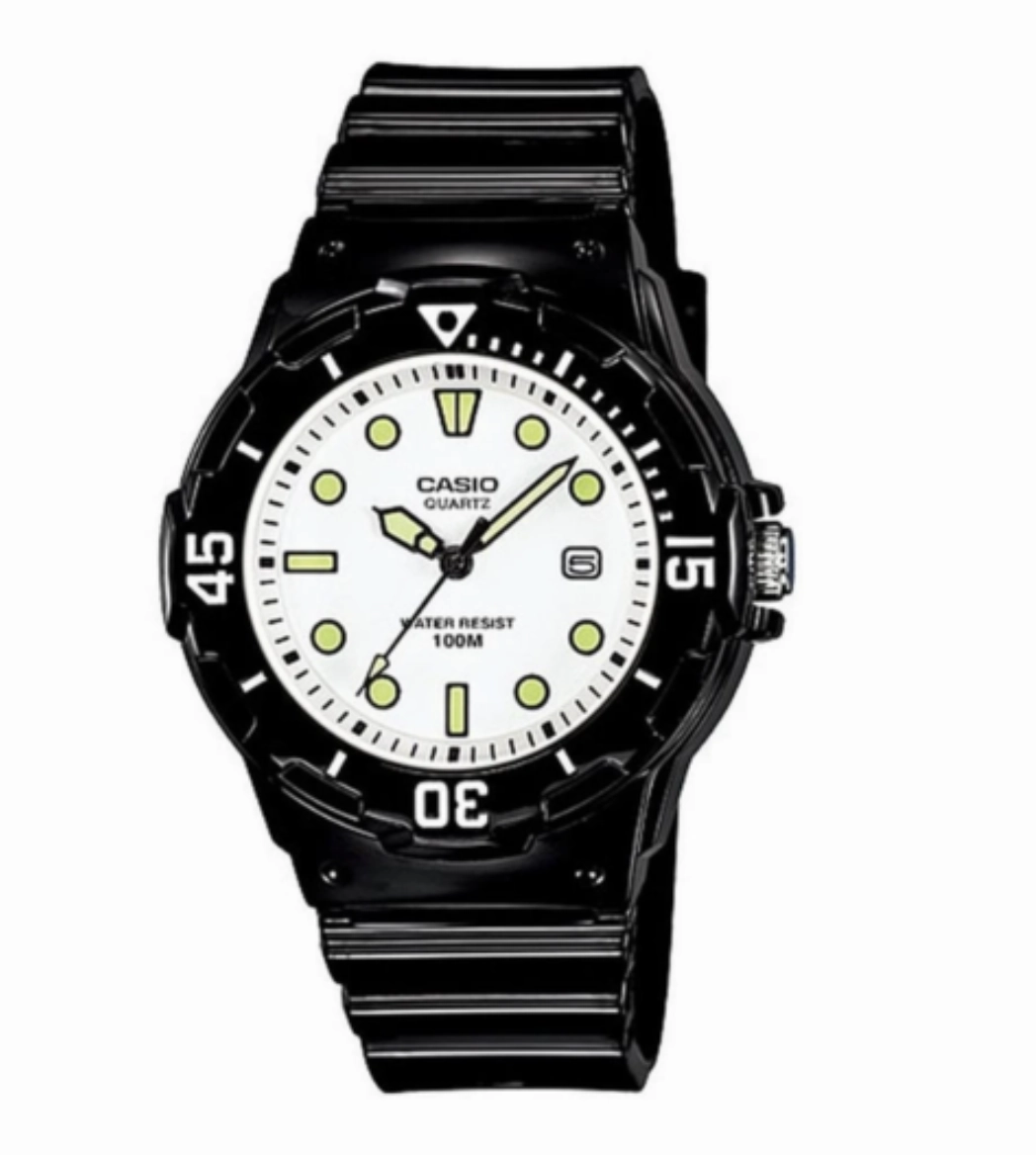 Jewelry_Casio_Watches Casio Ladies Driver Look Analog Black Resin, Black Face, White Number Watch