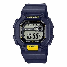 Jewelry_Casio_Watches Casio Led Light Blue Resin Band Watch