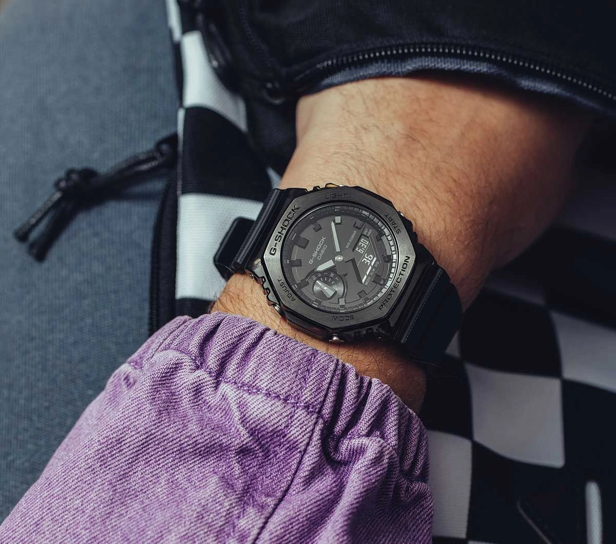 Jewelry_G-Shock_Watches G-Shock 2100 Metal Covered Black All Black Watch