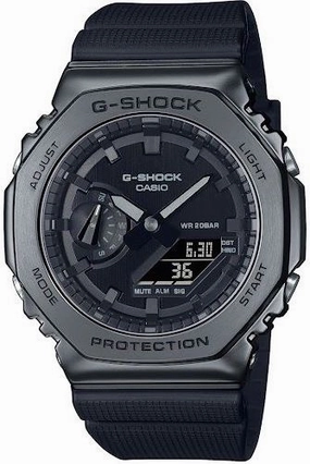 Jewelry_G-Shock_Watches G-Shock 2100 Metal Covered Black All Black Watch