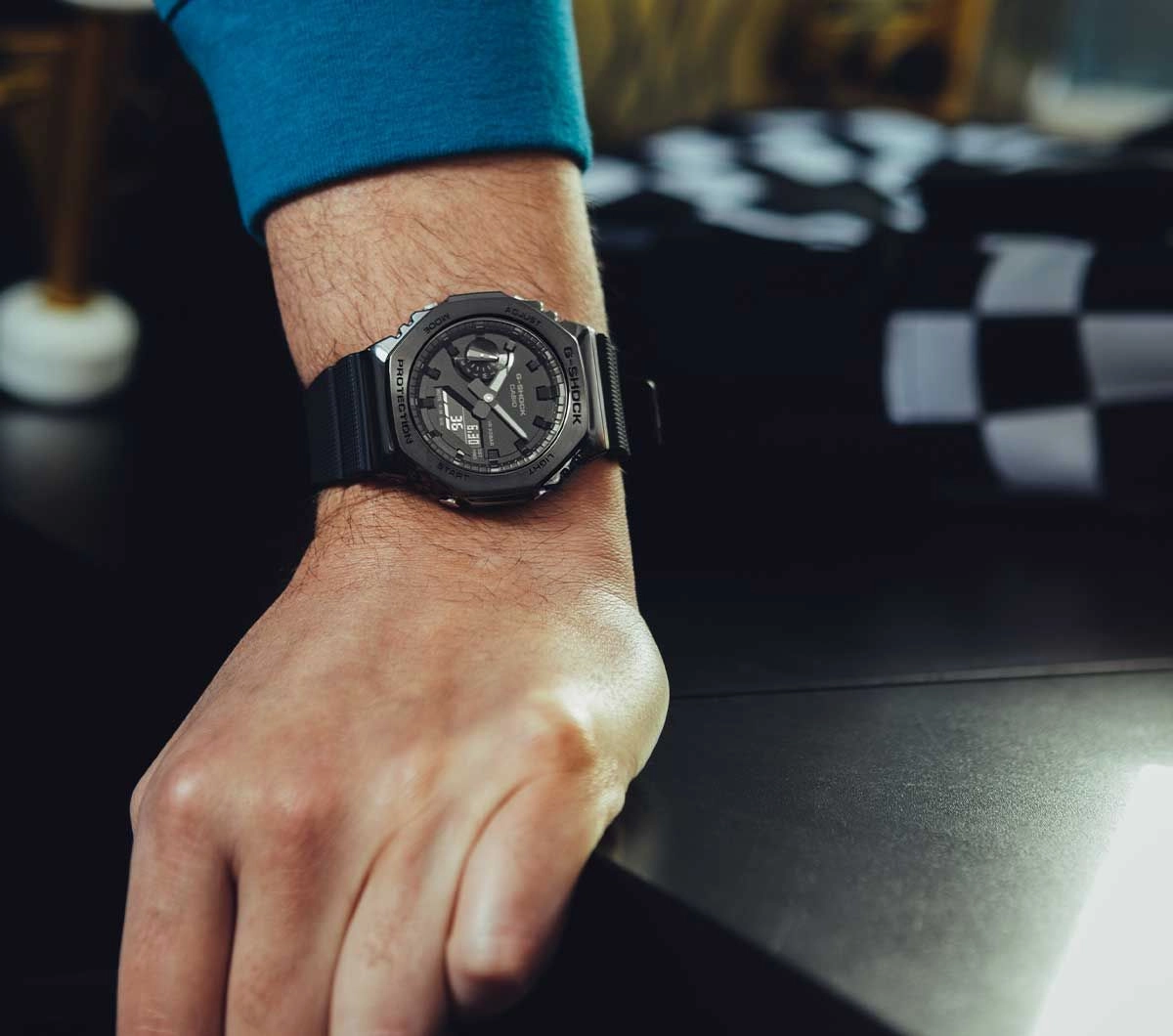Jewelry_G-Shock_Watches G-Shock 2100 Metal Covered Black All Black Watch
