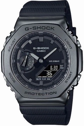 Jewelry_G-Shock_Watches G-Shock 2100 Metal Covered Black All Black Watch