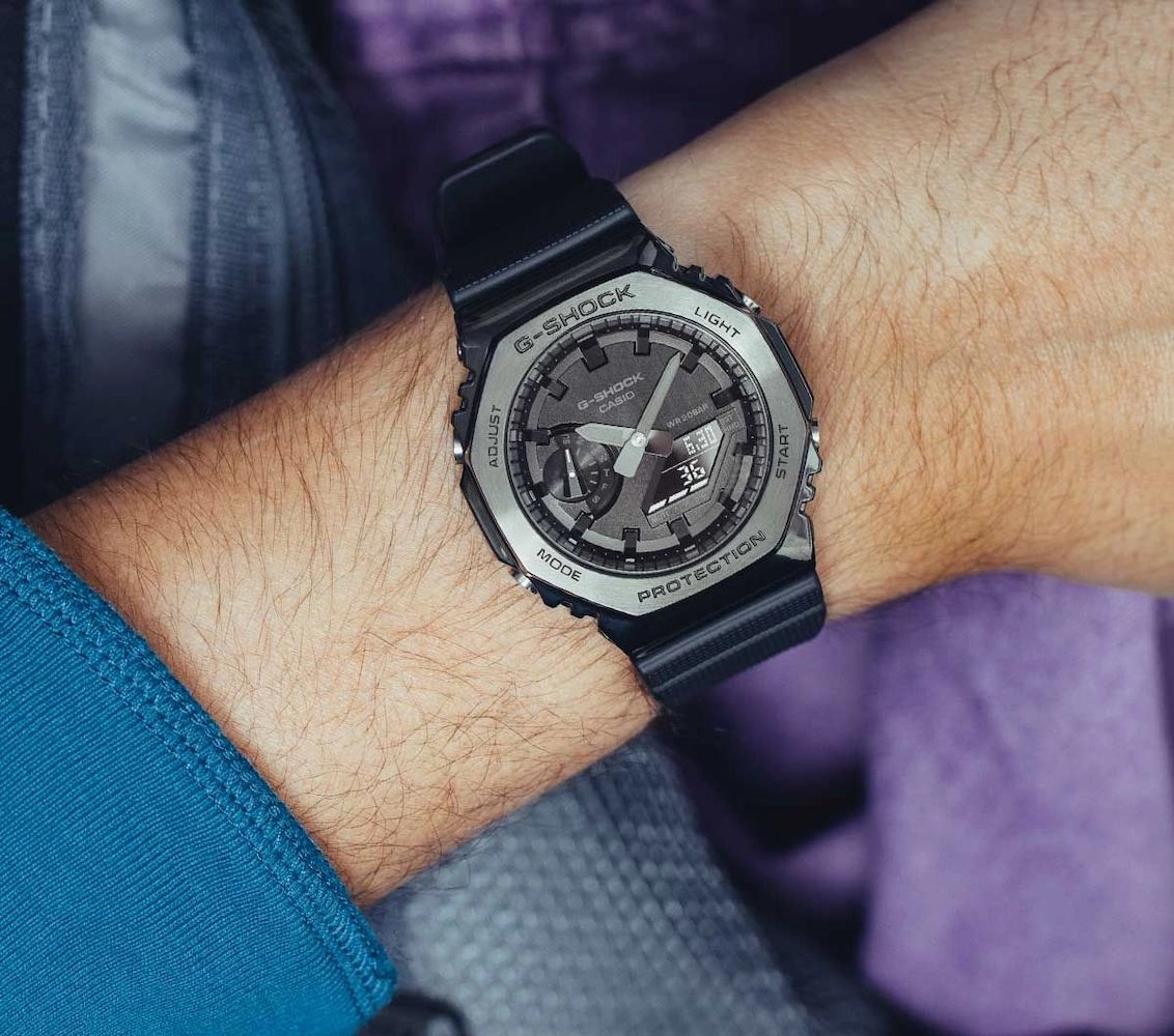 Jewelry_G-Shock_Watches G-Shock 2100 Metal Covered Black All Black Watch