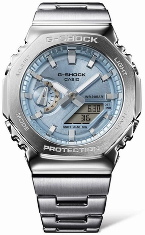 Jewelry_G-Shock_Watches G-Shock 2110 Metallic Blue Dual Display Watch