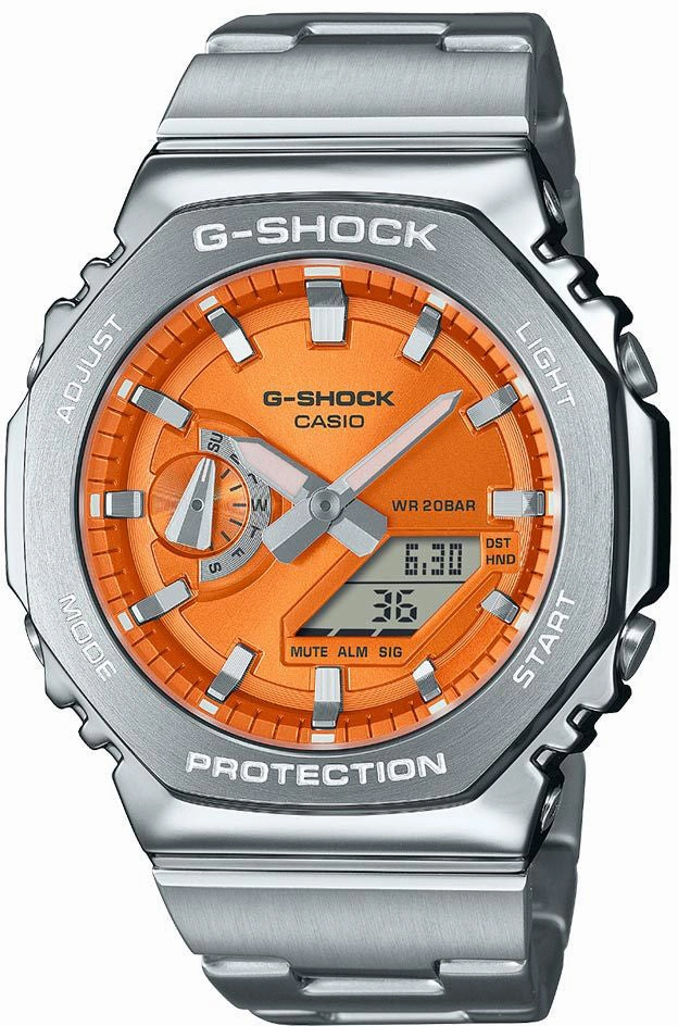 Jewelry_G-Shock_Watches G-Shock 2110 Metallic Orange Dual Display Watch