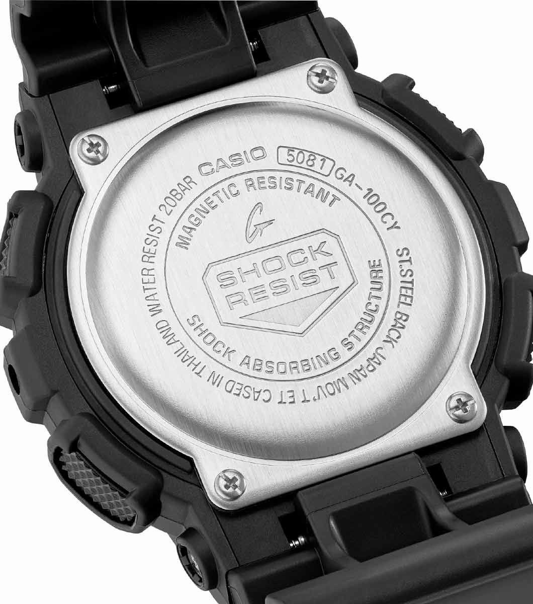 Jewelry_G-Shock_Watches G-Shock GA-100 Black Caution Yellow Mens Watch