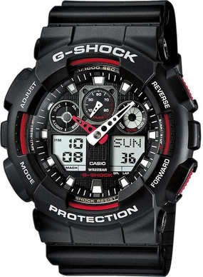 Jewelry_G-Shock_Watches G-Shock GA-100 Worldtime Alarm Mens Watch