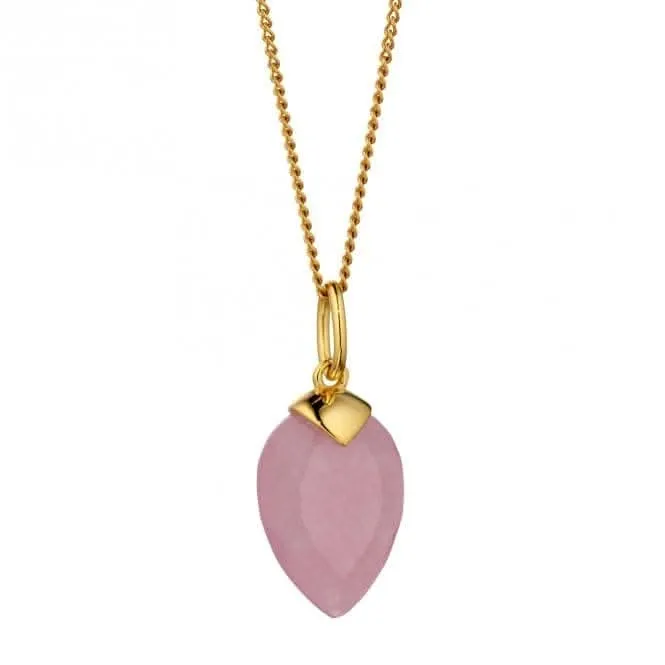 June Yellow Gold Plated Birthstone Chalcedony Stone Pendant P4980 Beginnings Jewellery