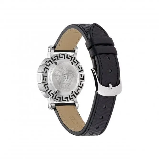 Ladies Greca Glam Stainless Steel Black Watch VE2Q00122