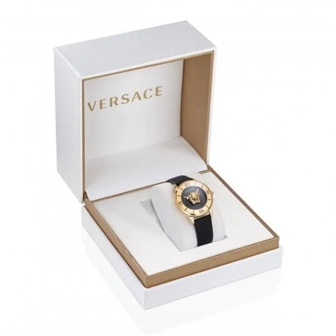 Ladies La Medusa Gold-Tone Black Watch VE2R00122
