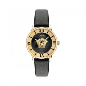 Ladies La Medusa Gold-Tone Black Watch VE2R00122