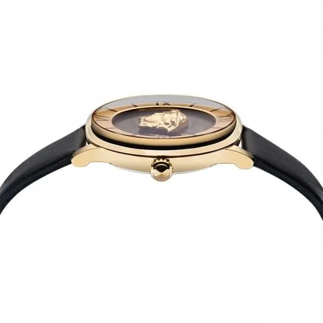 Ladies La Medusa Gold-Tone Black Watch VE2R00122