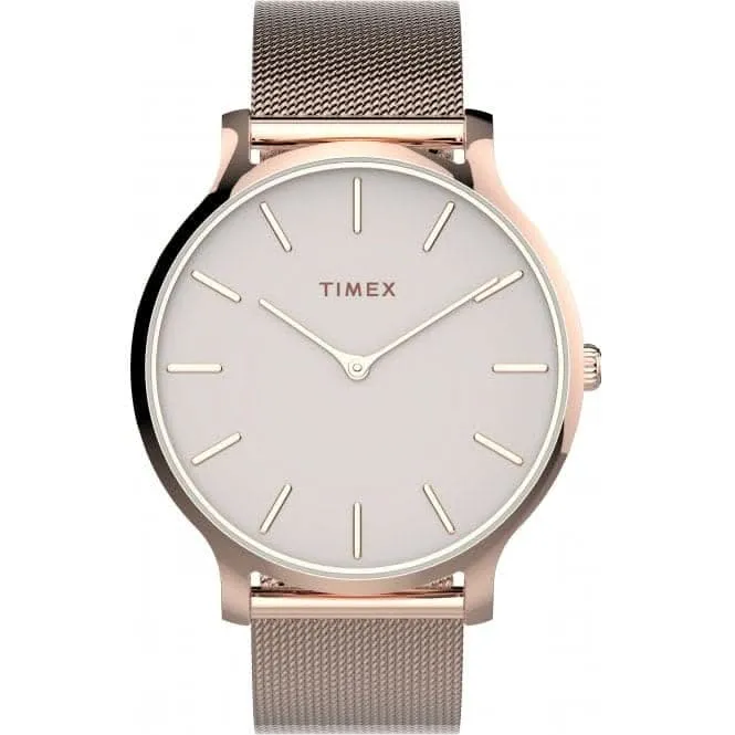 Ladies Transcend Rose Gold-Tone Watch TW2T73900