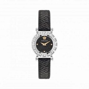 Ladies Greca Glam Stainless Steel Black Watch VE2Q00122