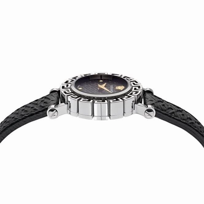 Ladies Greca Glam Stainless Steel Black Watch VE2Q00122