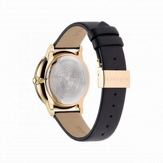 Ladies La Medusa Gold-Tone Black Watch VE2R00122