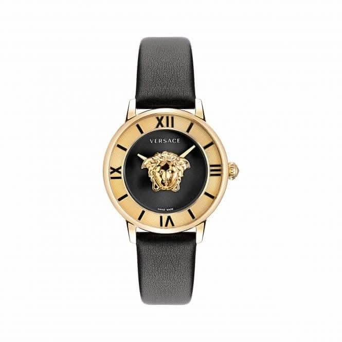 Ladies La Medusa Gold-Tone Black Watch VE2R00122
