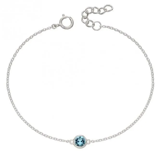 March Birthstone Bracelet with Swarovski Crystal B5286 Beginnings Jewellery
