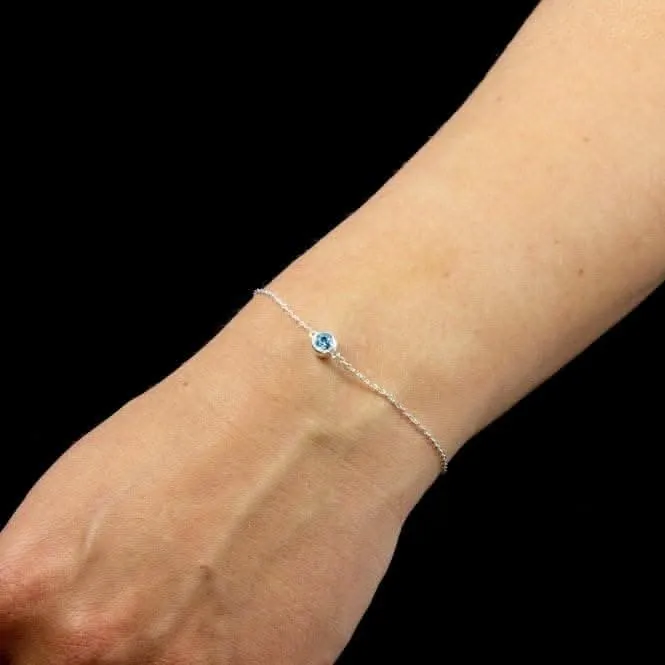 March Birthstone Bracelet with Swarovski Crystal B5286 Beginnings Jewellery