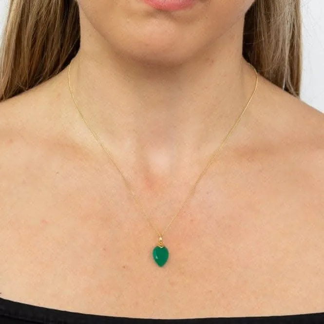 May Yellow Gold Plated Birthstone Chalcedony Stone Pendant P4979 Beginnings Jewellery